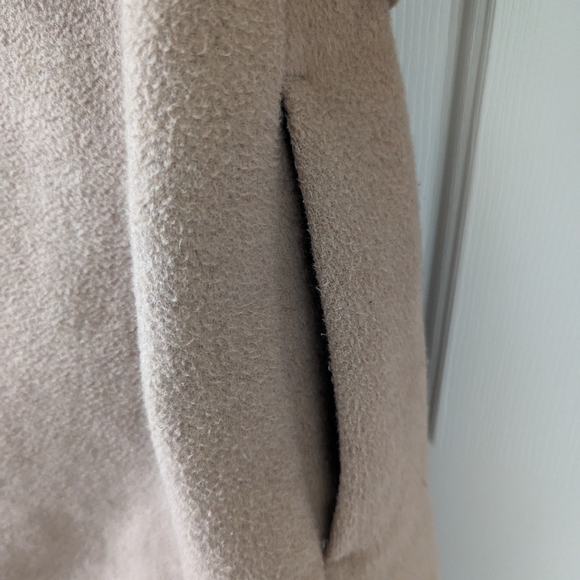 Camel colored wool wrap overcoat // XXS - Picture 5 of 7